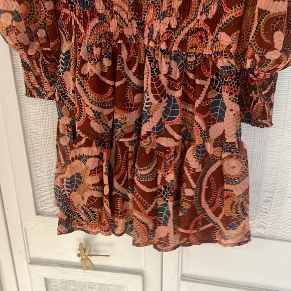 A.L.C. Silvie Silk Mini Dress in Ginger Combo Size 4 $495.00 - Picture 12 of 13